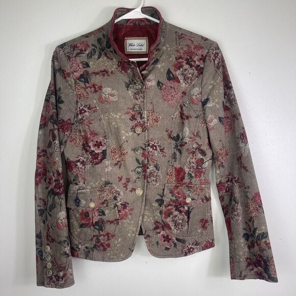 Vintage Womens Blazer Tapestry Floral Jacket 38A Cottagecore English Countryside - Picture 1 of 15
